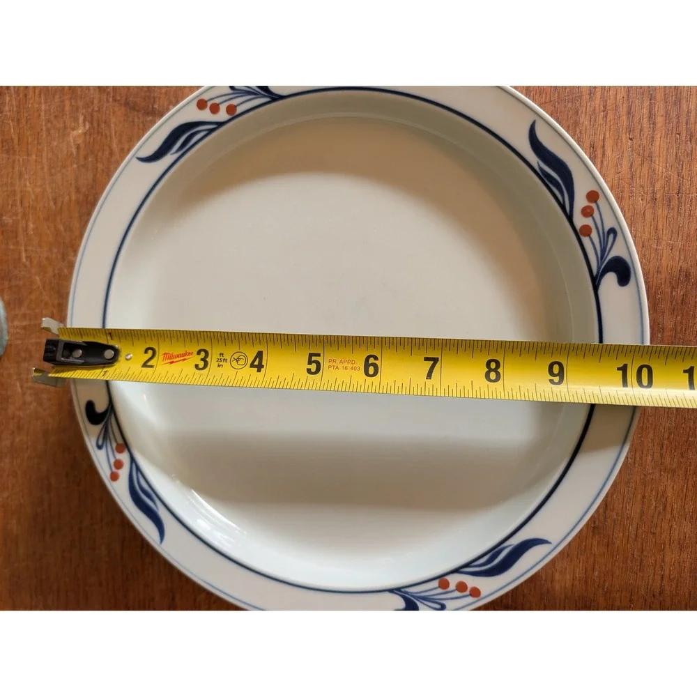 Dansk Bistro Maribo Dinner Plates Set of 4 Blue White Floral Stoneware Japan